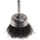 Faithfull Stainless Steel Crimped Wire Cup Brush - 70mm, 6mm Shank