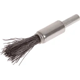 Faithfull Flat End Crimped Wire Brush - 12mm, 6mm Shank