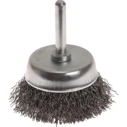 Faithfull Crimped Wire Cup Brush - 50mm, 6mm Shank