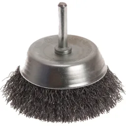 Faithfull Crimped Wire Cup Brush - 75mm, 6mm Shank