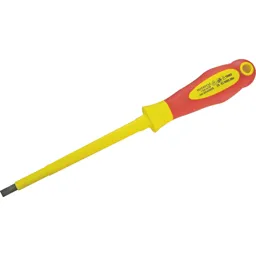 Faithfull VDE Insulated Soft Grip Slotted Screwdriver - 6.5mm, 150mm