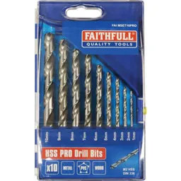 Faithfull 10 Piece HSS Drill Bit Set