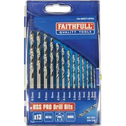 Faithfull 13 Piece HSS Drill Bit Set