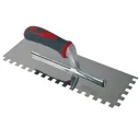 Faithfull Soft Grip Stainless Steel Notched Trowel - 13", 4" 1/2"