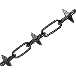 Faithfull Metal Spiked Chain Black Japanned - 6mm, 5m