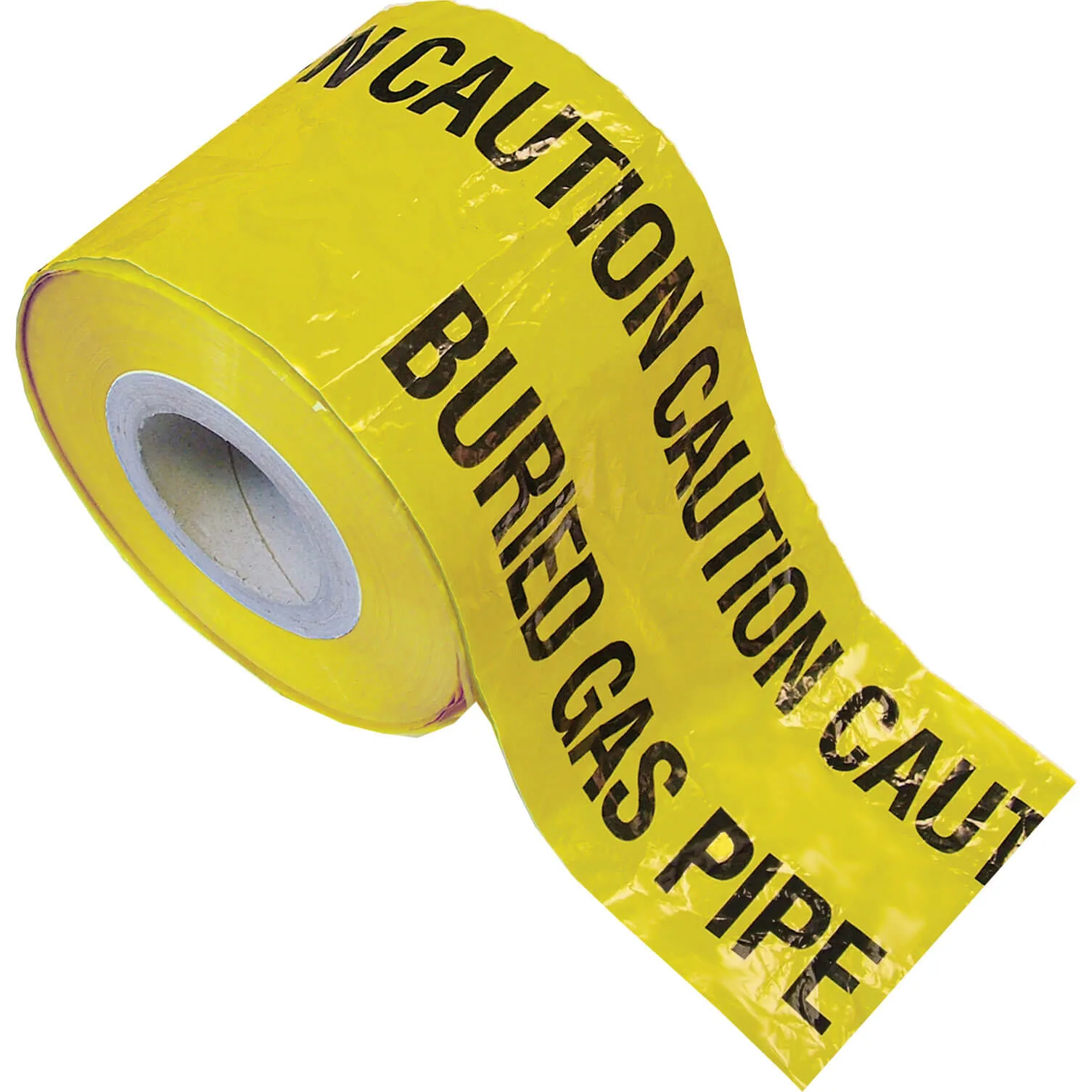 Faithfull Gas Pipe Warning Tape - Yellow, 150mm, 365m