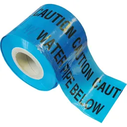Faithfull Water Pipe Warning Tape - Blue, 150mm, 365m