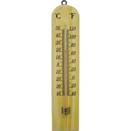 Faithfull Wooden Wall Thermometer Small