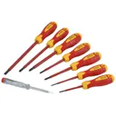 Faithfull 8 Piece VDE Insulated Screwdriver Set and Mains Tester