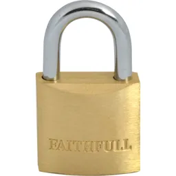 Faithfull Brass Padlock - 25mm, Standard