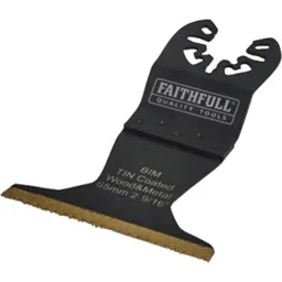 Faithfull MFBM65 BiM Flush Cut Titanium Nitride Coated Plunge Saw Blade - 65mm, Pack of 1