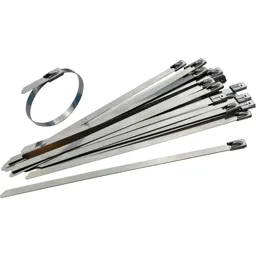 Faithfull Stainless Steel Cable Ties Pack Of 50 - 680mm, 7.9mm