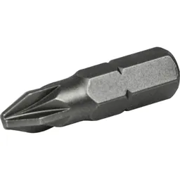 Faithfull Pozi S2 Grade Steel Screwdriver Bits - PZ2, 25mm, Pack of 3