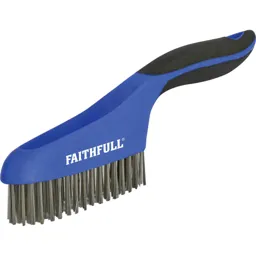 Faithfull Stainless Steel Wire Scratch Brush - 4 Rows