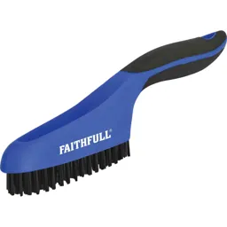 Faithfull Plastic Bristle Scratch Brush - 4 Rows