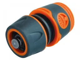 Faithfull Water Stop Hose Connector (Fits 12.7mm bore hoses) Grey/Orange