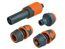 Faithfull Hose Fittings Starter Kit (Fits 12.7mm bore hoses) Grey/Orange