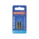 Faithfull S2 Security Torx Screwdriver Bits - T20, 25mm, Pack of 3