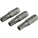 Faithfull S2 Security Torx Screwdriver Bits - T30, 25mm, Pack of 3