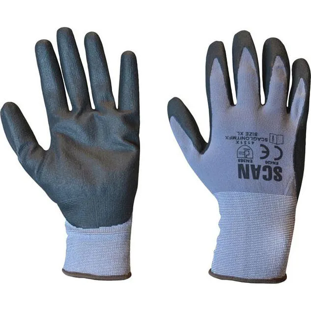 Scan Breathable Microfoam Nitrile Gloves - Grey, 2XL