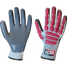 Scan Anti Impact Latex Cut 5 Gloves - 2XL