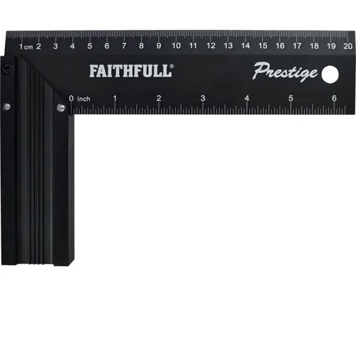 Faithfull Prestige Try Square Black Aluminium - 200m