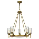 Fife-bulb Collier chandelier