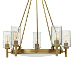 Fife-bulb Collier chandelier