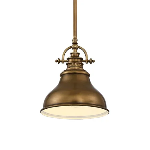 Emery hanging light 1-bulb brass, diameter 20.3 cm
