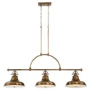 Emery hanging light 3-bulb brass