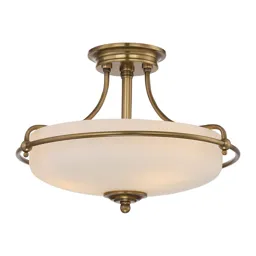 ceiling lamp Griffin with spacer, brass, Ø 42 cm