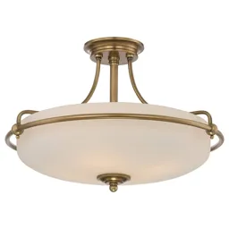 ceiling lamp Griffin with spacer, brass, Ø 53 cm