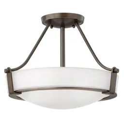 Hathaway semi-flush ceiling light, bronze Ø 41 cm