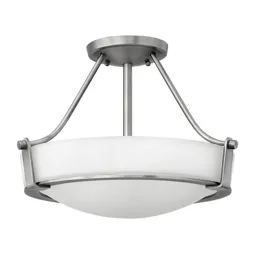 Hathaway semi-flush ceiling light, nickel Ø 41 cm