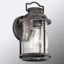 Lantern-shaped Ashland Bay outdoor wall lamp