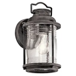 Lantern-shaped Ashland Bay outdoor wall lamp