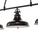 Emery industrial pendant lamp bronze 3-bulb