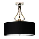 Falmouth LED ceiling lamp, black/chrome