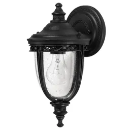 English Bridle wall lantern outdoor 16.5 cm black