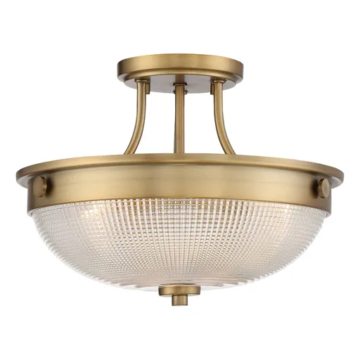 Ceiling light Mantle glass diffuser antique brass