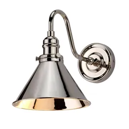 Wall light Provence in a polished nickel finish