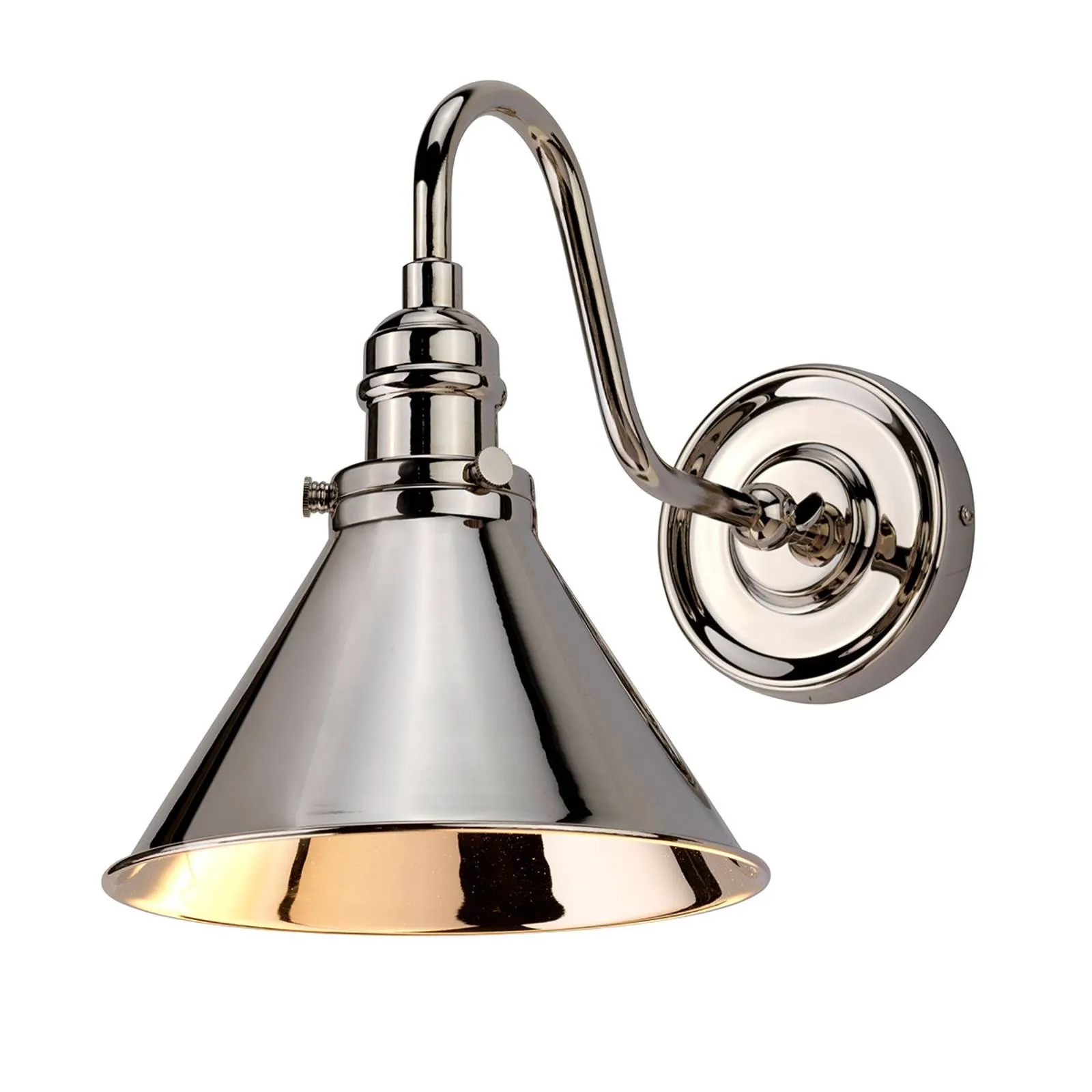 Wall light Provence in a polished nickel finish