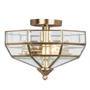 Antique brass-coloured ceiling light Old Park