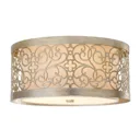 Arabesque ceiling light with double lampshade