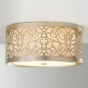 Arabesque ceiling light with double lampshade