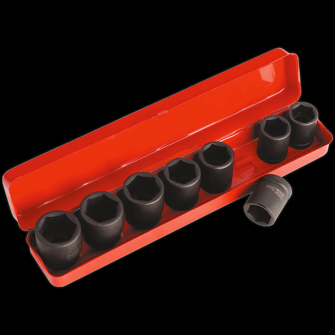 Sealey 9 Piece 3/4" Drive Hexagon Impact Socket Set - 3/4"