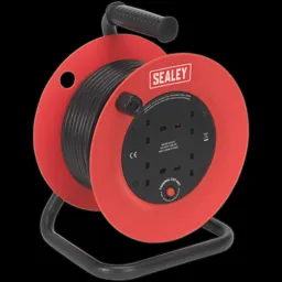 Sealey 4 Socket Heavy Duty Cable Reel 240v - 25m