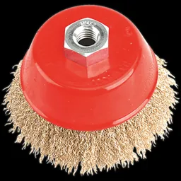 Sealey Brassed Wire Cup Brush - 100mm, M14 Thread