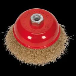 Sealey Brassed Wire Cup Brush - 125mm, M14 Thread