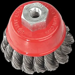 Sealey Twisted Knot Wire Cup Brush - 65mm, M10 Thread